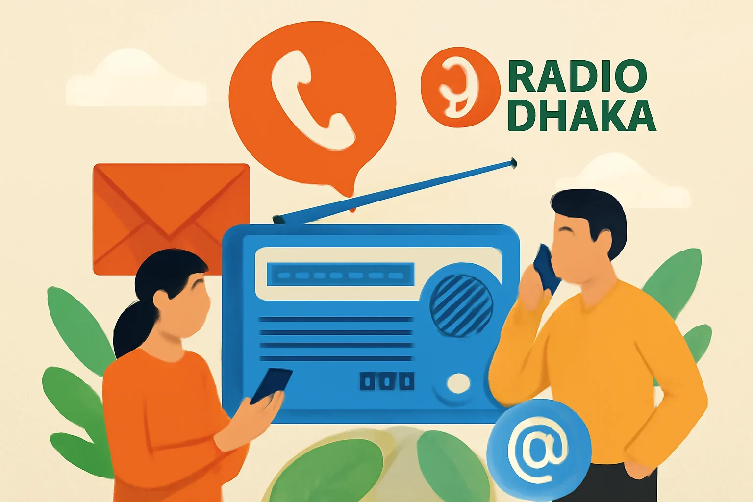 Editorial visual for contact on Radio Dhaka