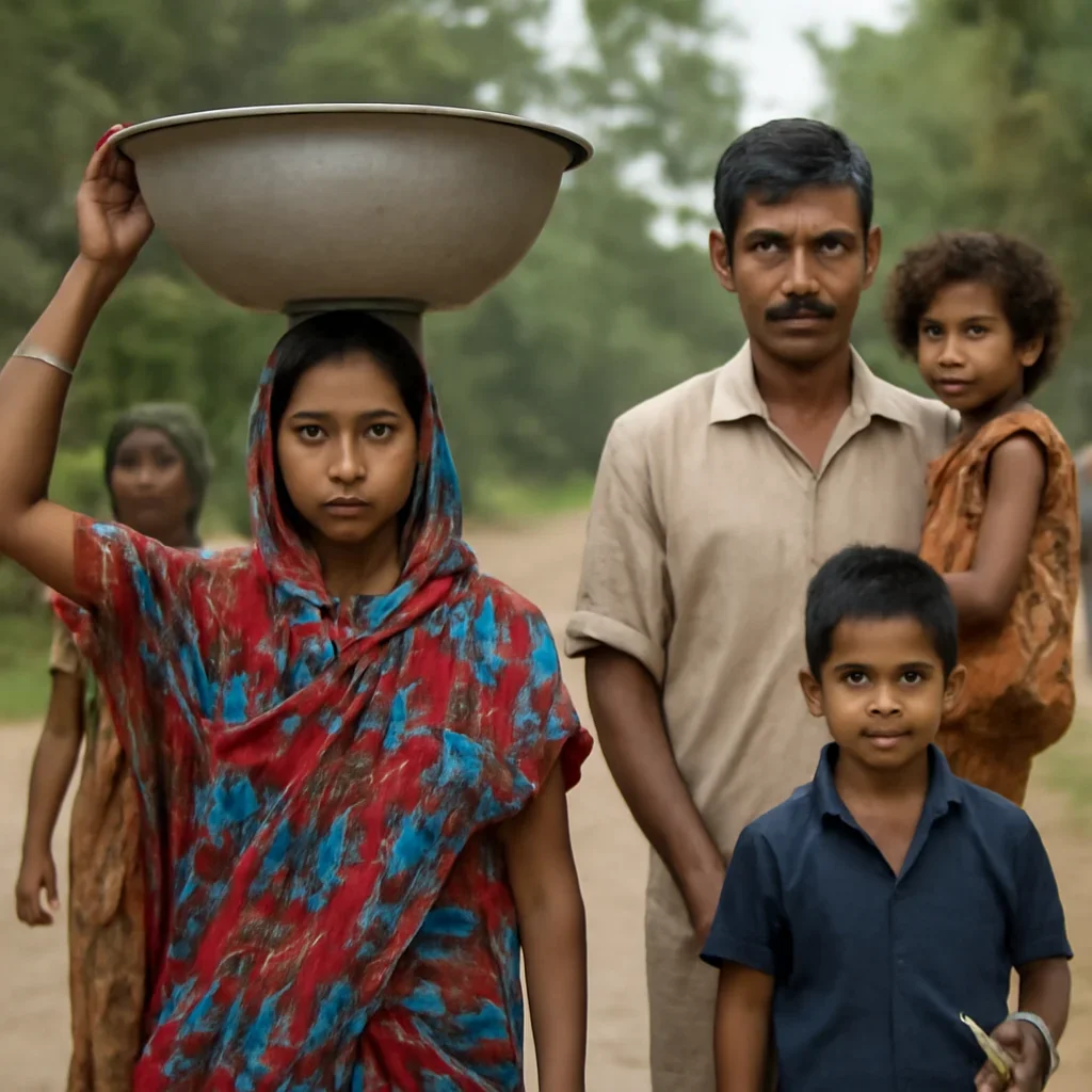 Residents carrying everyday life in Bhola District