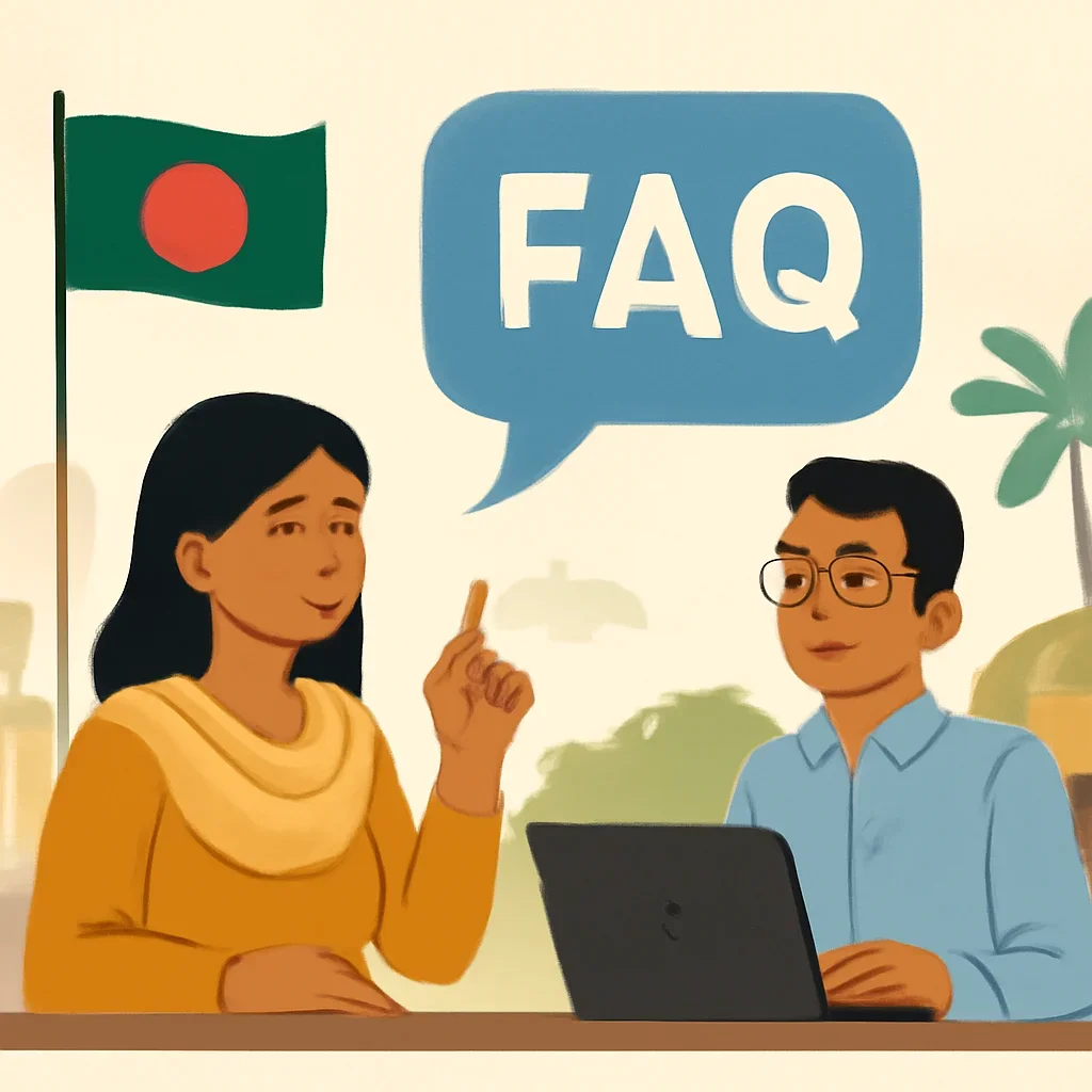 FAQ topic illustration with relevant visual detail