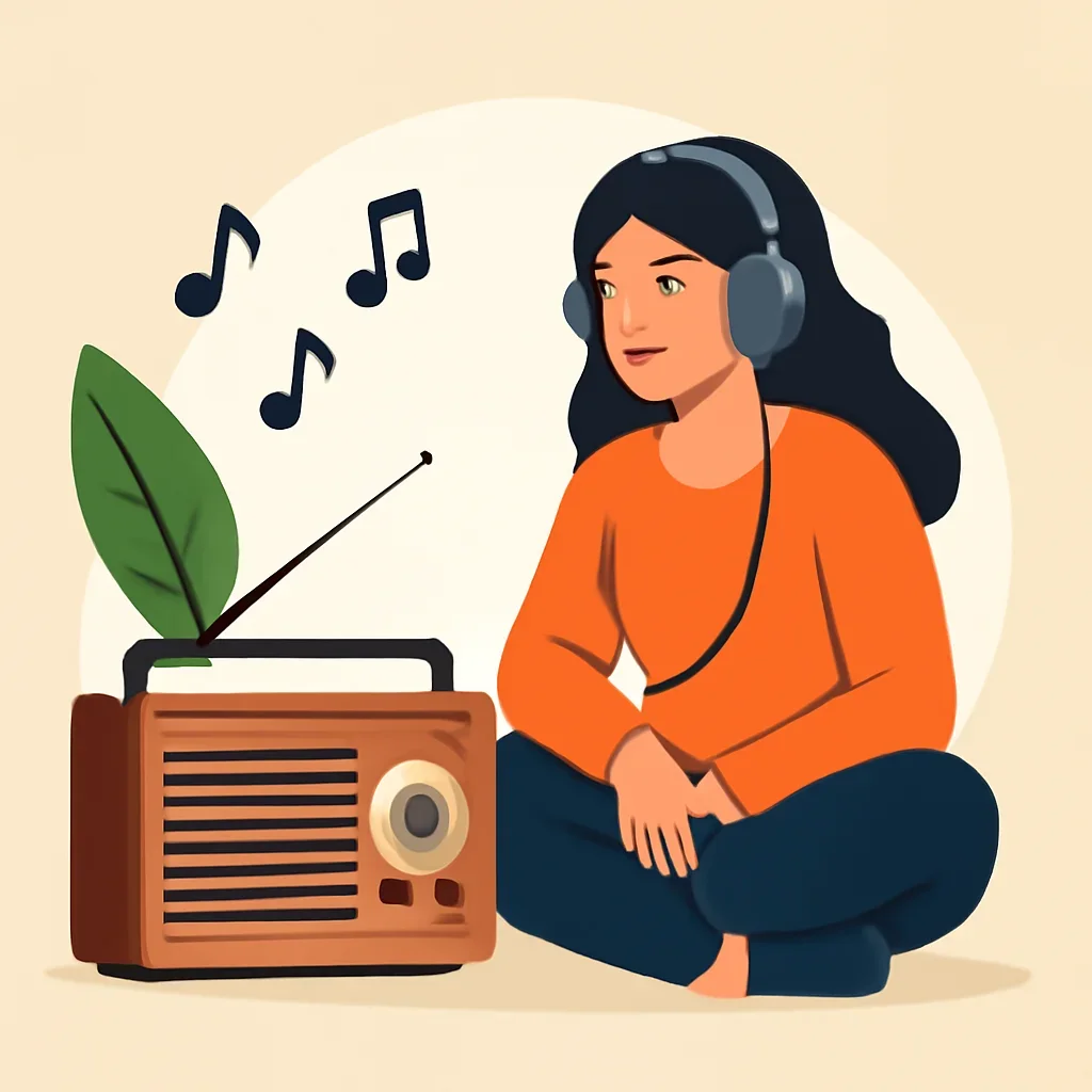 Features closing illustration for Radio Dhaka