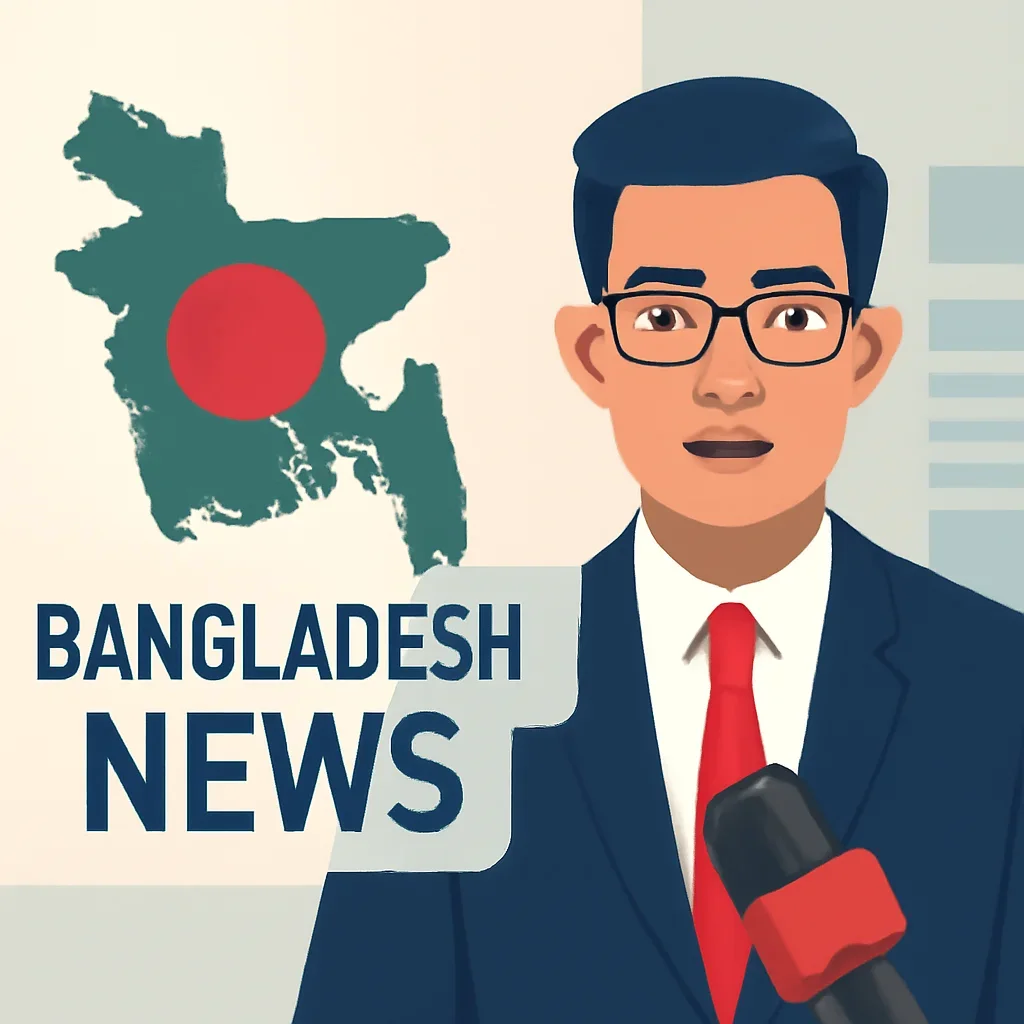 Bangladesh News closing illustration for Radio Dhaka