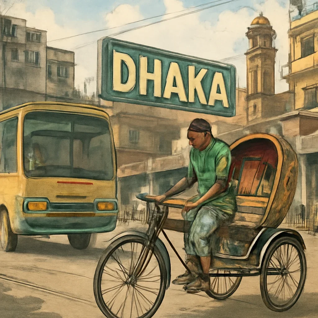 Dhaka News topic illustration with relevant visual detail