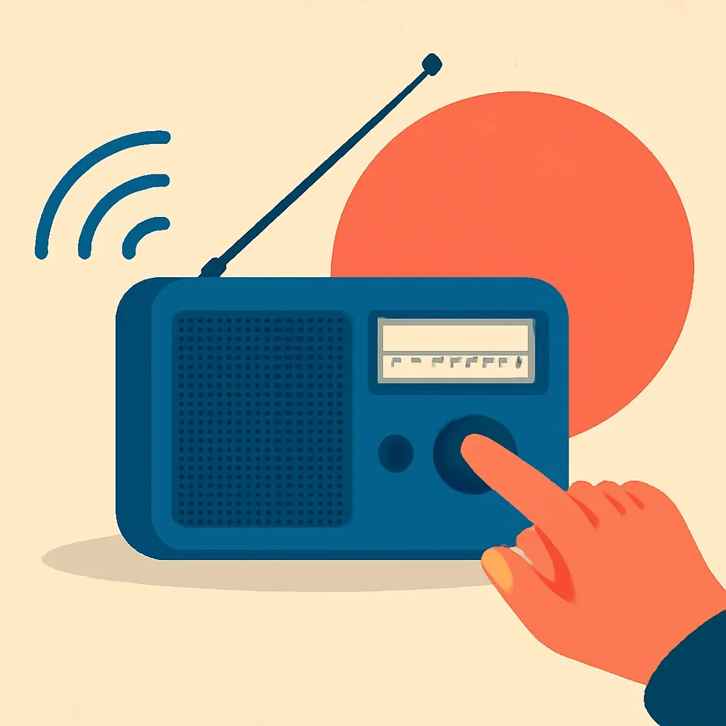 Bangladesh Radio Stations closing illustration for Radio Dhaka