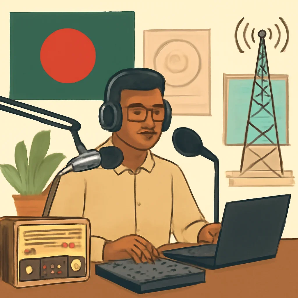 Bangladesh Radio Stations topic illustration with relevant visual detail