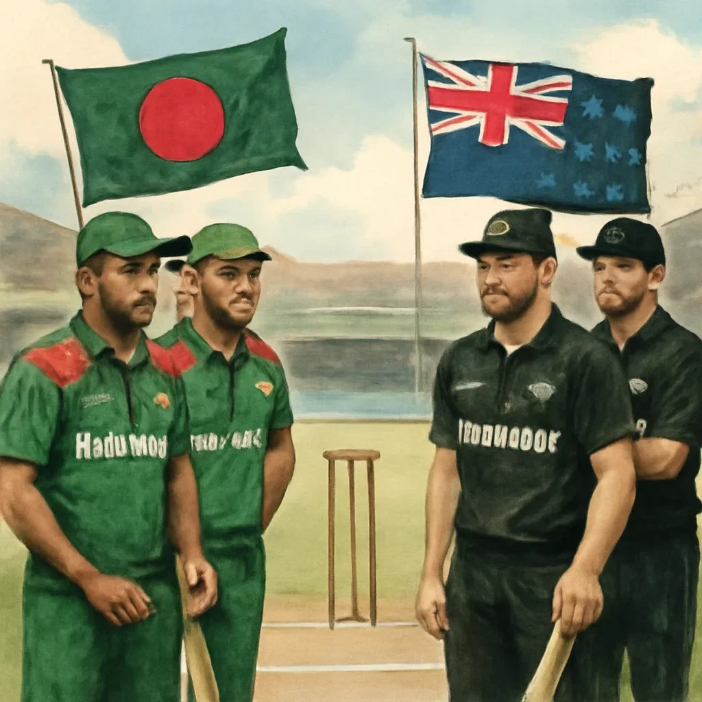 Bangladesh vs New Zealand Cricket topic illustration with relevant visual detail