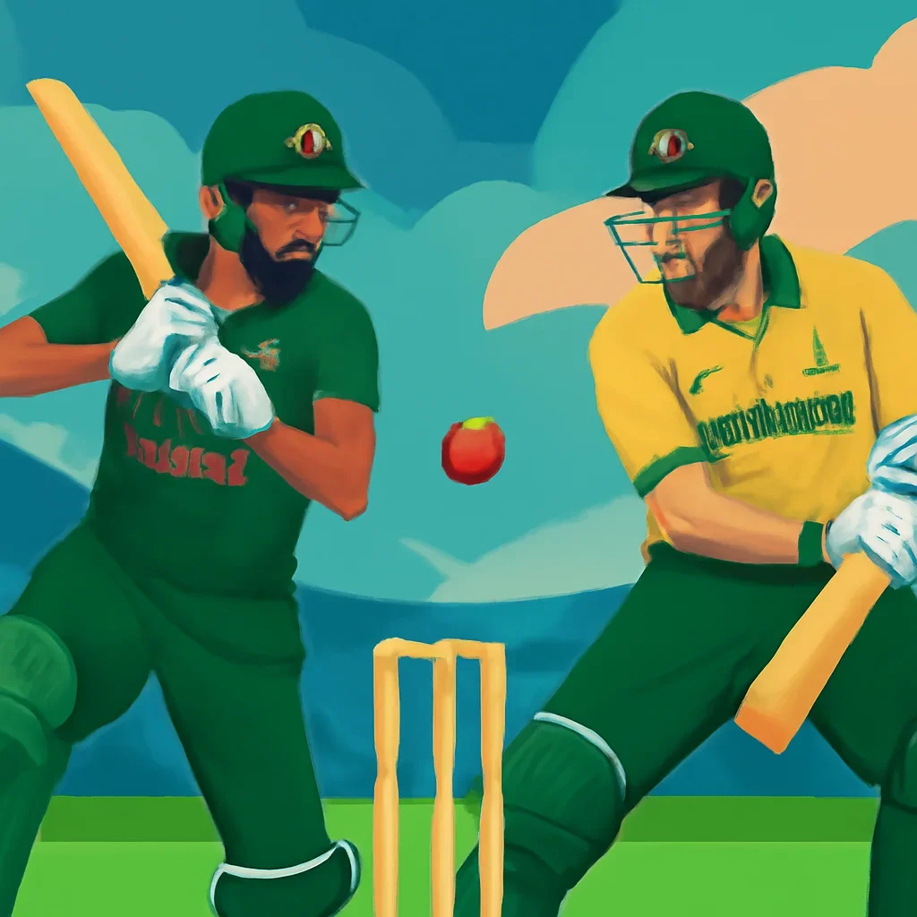 Bangladesh vs South Africa Cricket closing illustration for Radio Dhaka