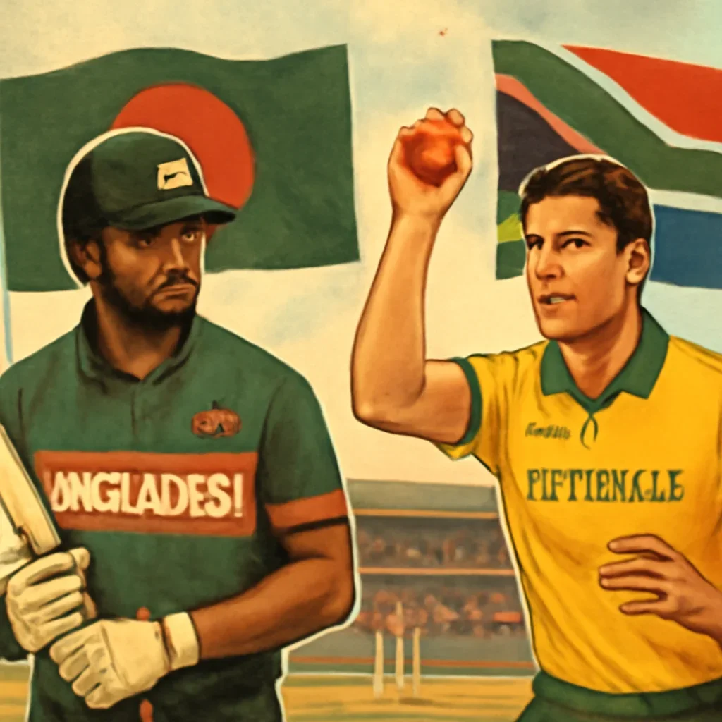 Bangladesh vs South Africa Cricket topic illustration with relevant visual detail
