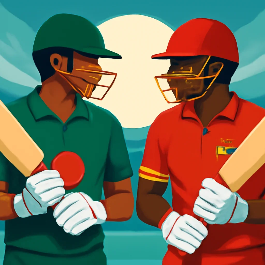 Bangladesh vs Zimbabwe Cricket closing illustration for Radio Dhaka