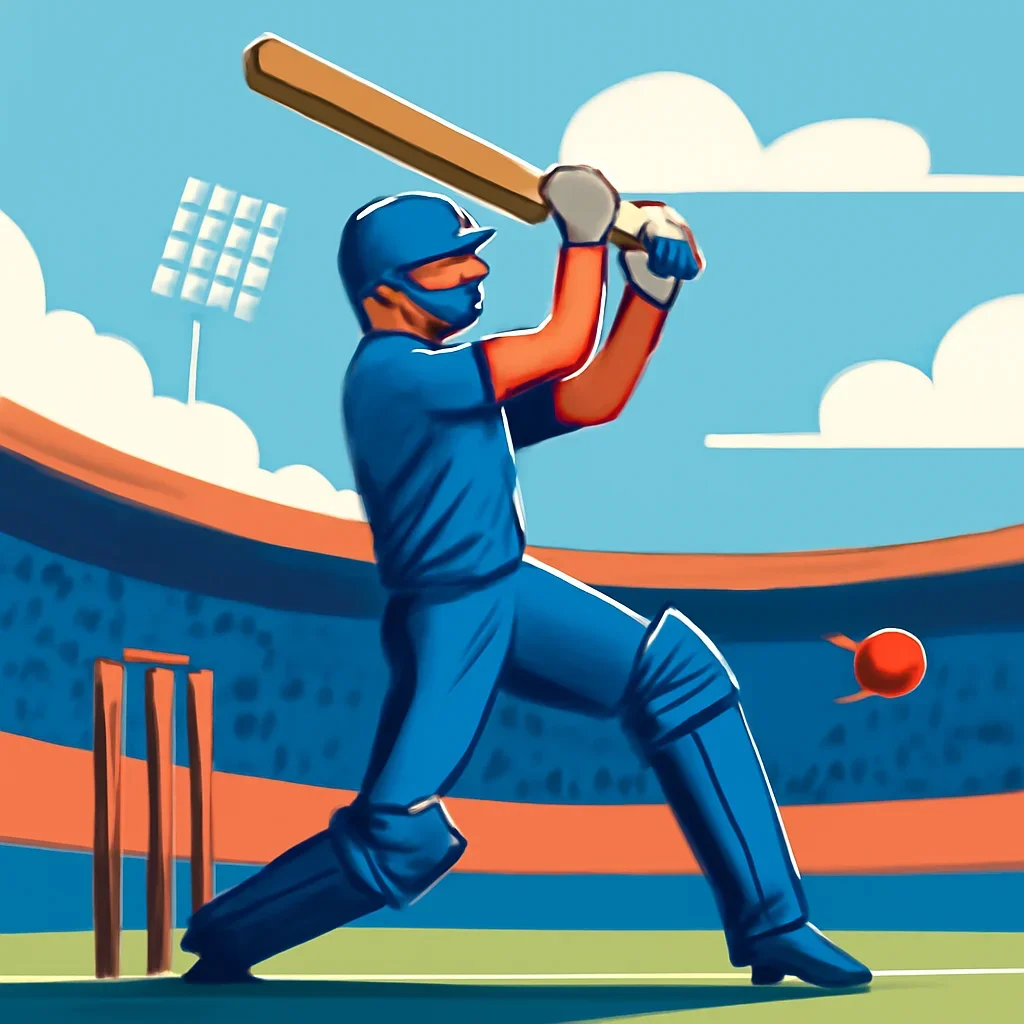 Cricket closing illustration for Radio Dhaka