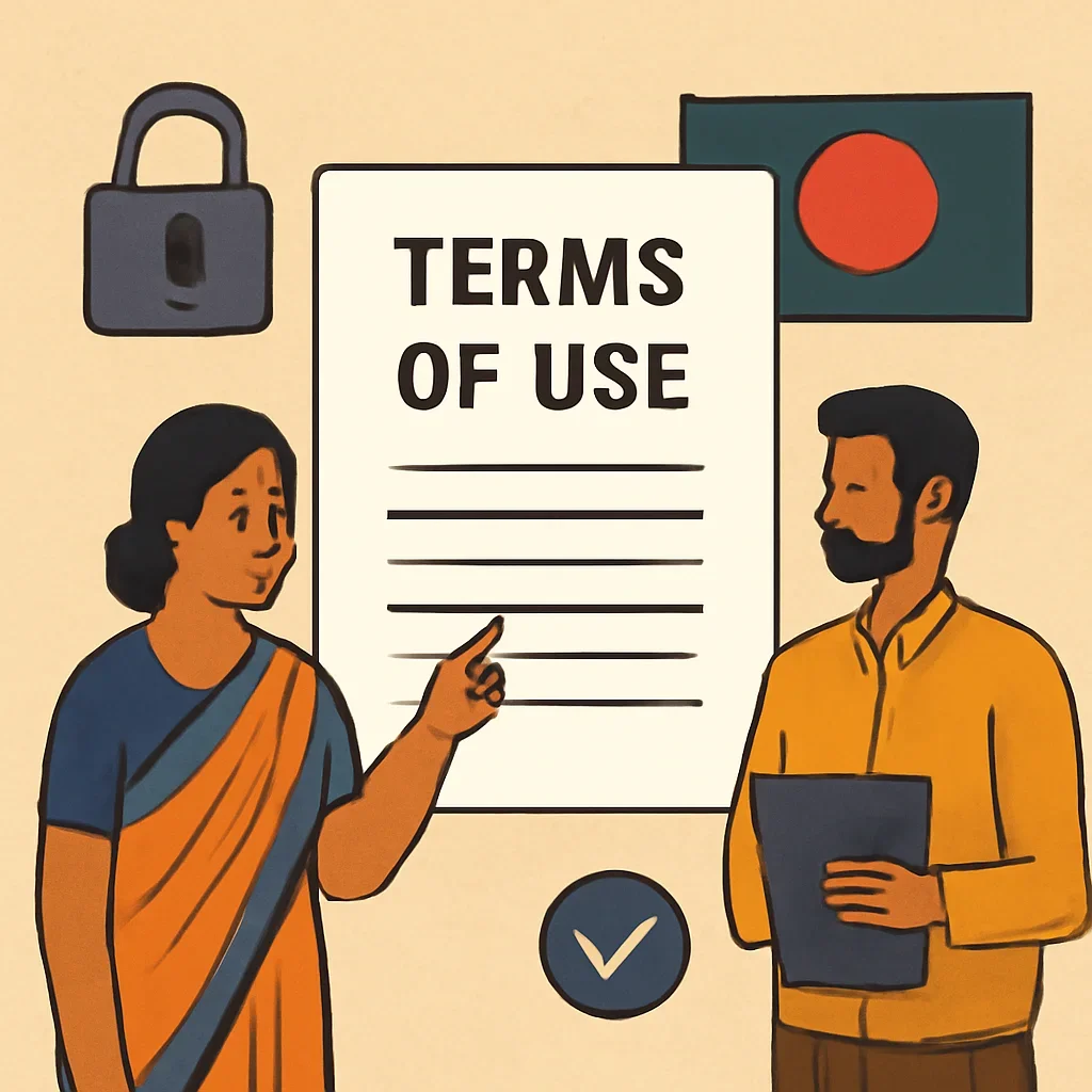 Terms of Use topic illustration with relevant visual detail